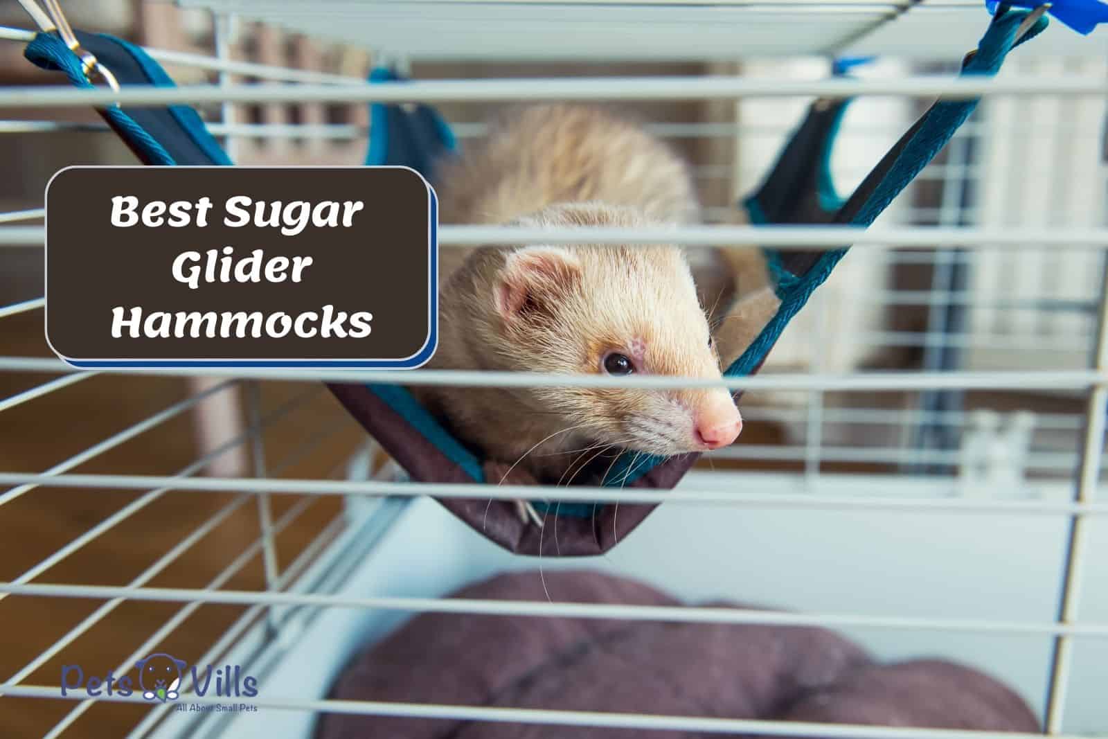 WOWOWMEOW Small Animal Cage Hanging Bunkbed Hammock Warm Fleece Bed for Sugar Glider Ferret Squirrel 