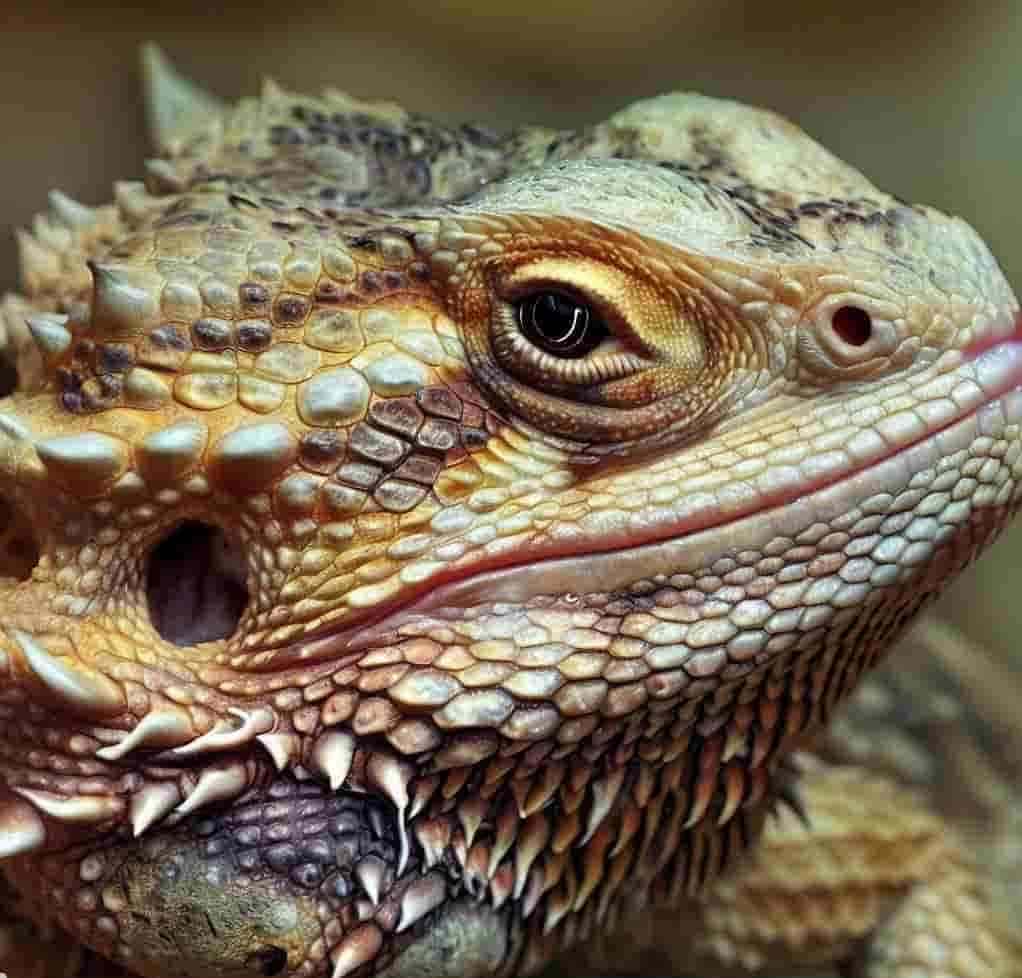Bearded dragon with a skin issue