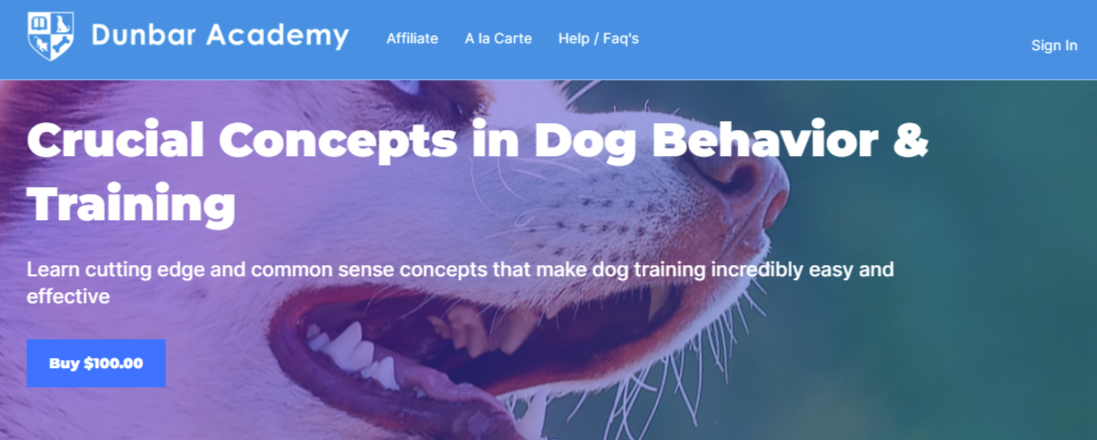 Crucial Concepts in Dog Behavior & Training by Dr. Dunbar