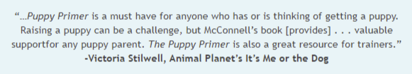 Testimonial from The Puppy Primer by Patricia McConnell 