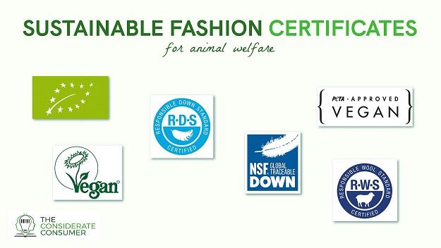 sustainable fashion certificates for animal welfare
